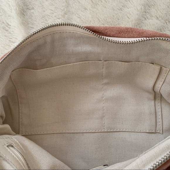 NWOT - Francesco Biasia pink suede crossbody bag - Picture 12 of 14